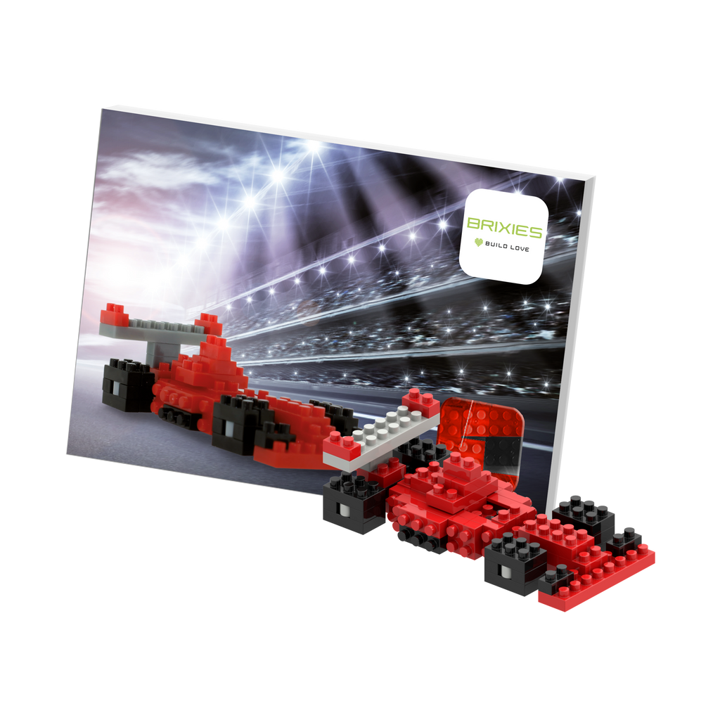 BRIXIES Postkarte Rennauto