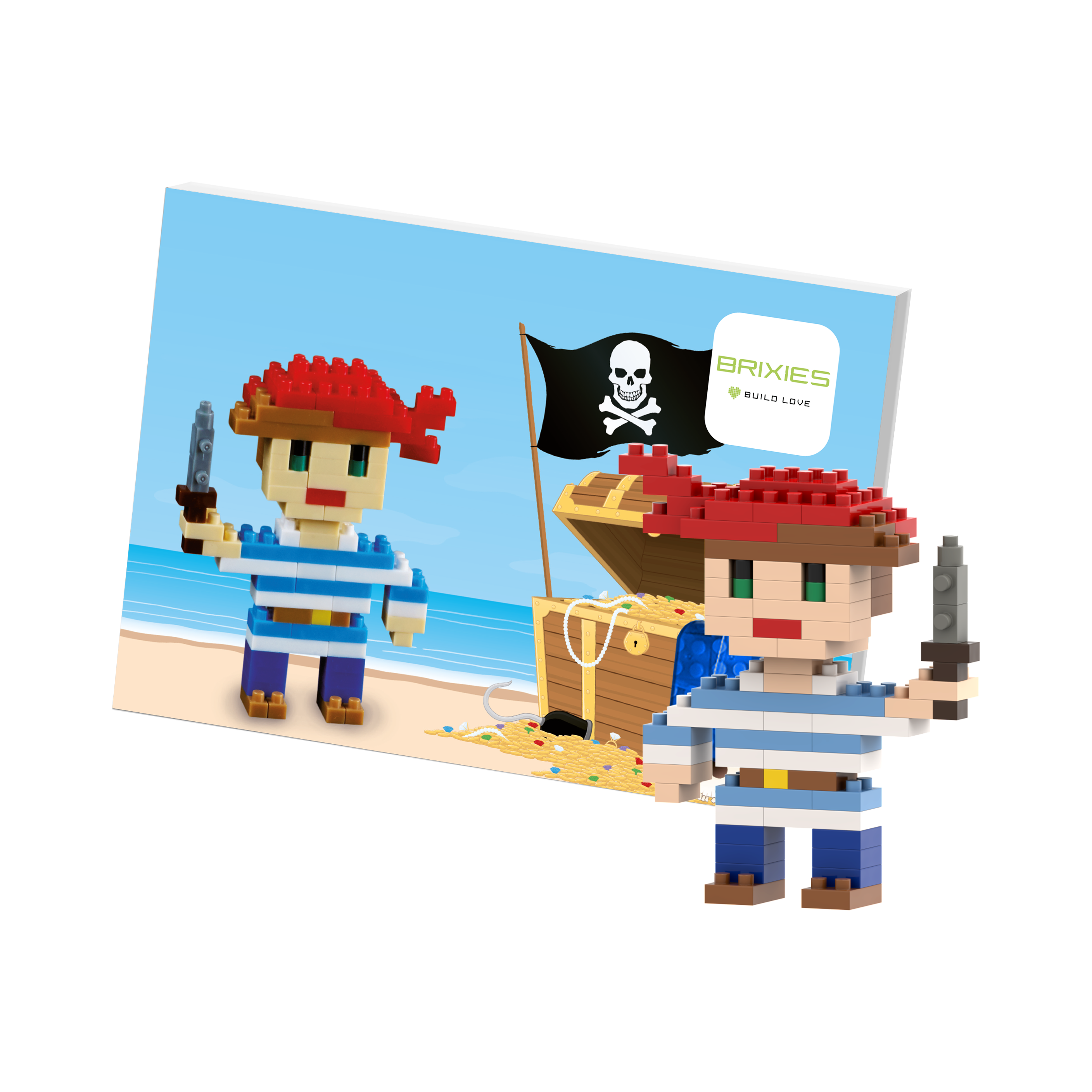 BRIXIES Postkarte Pirat