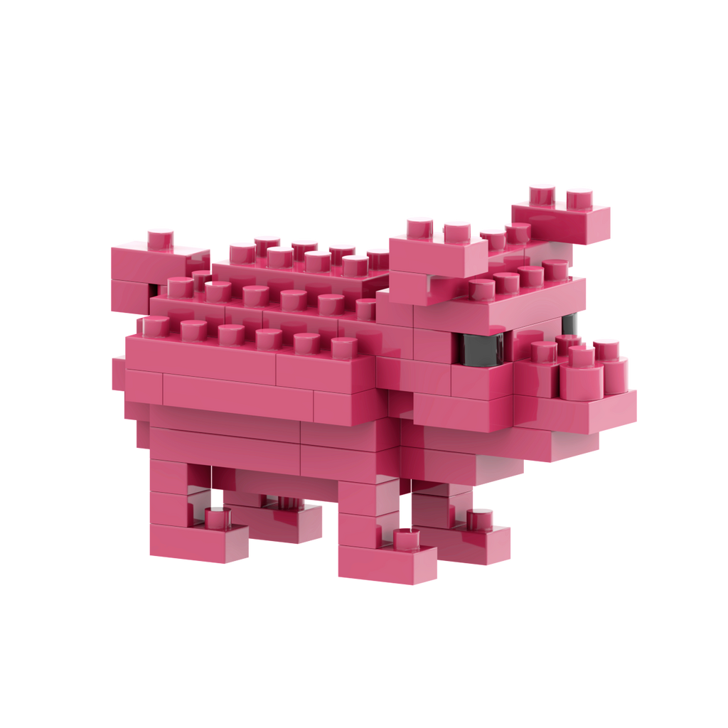 BRIXIES Postkarte Glücksschwein