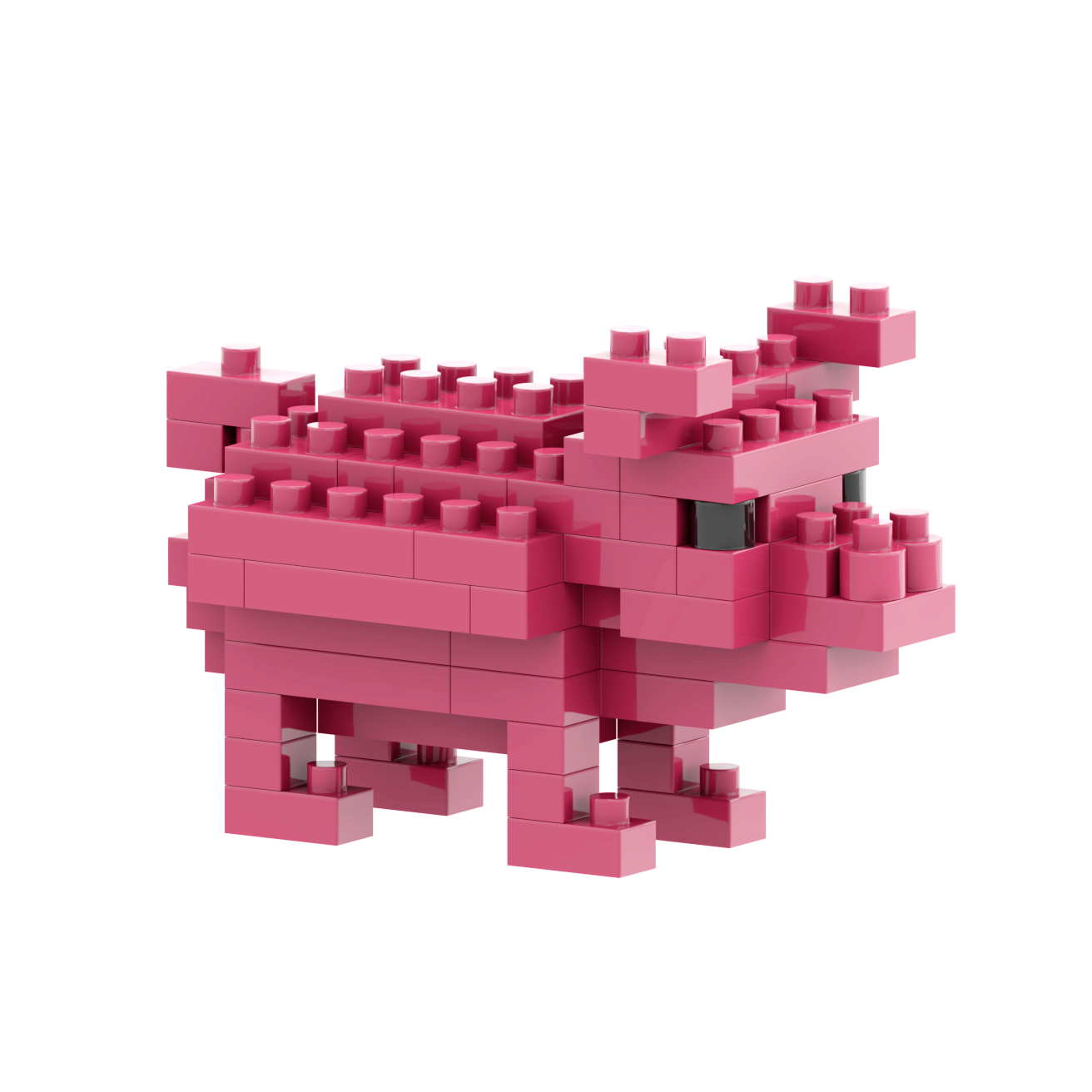 BRIXIES Postkarte Glücksschwein