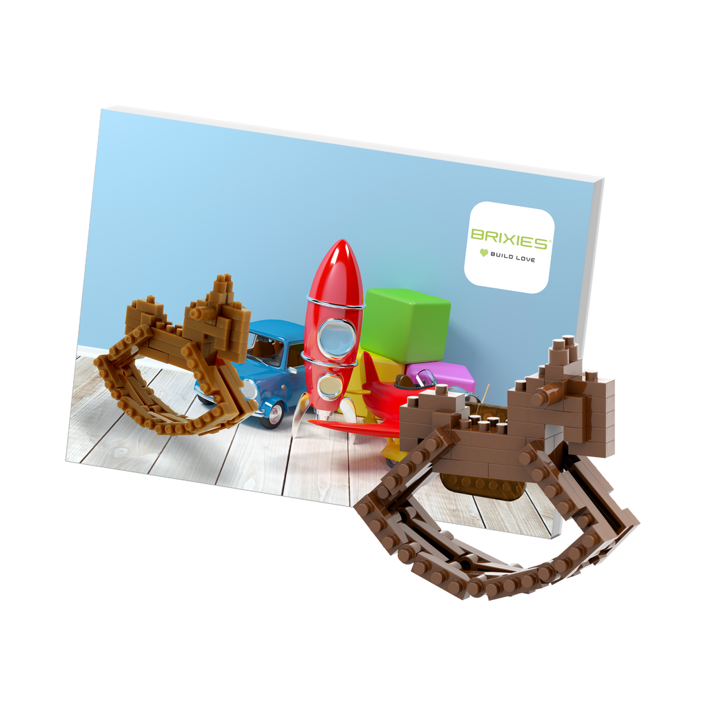 BRIXIES Postkarte Schaukelpferd