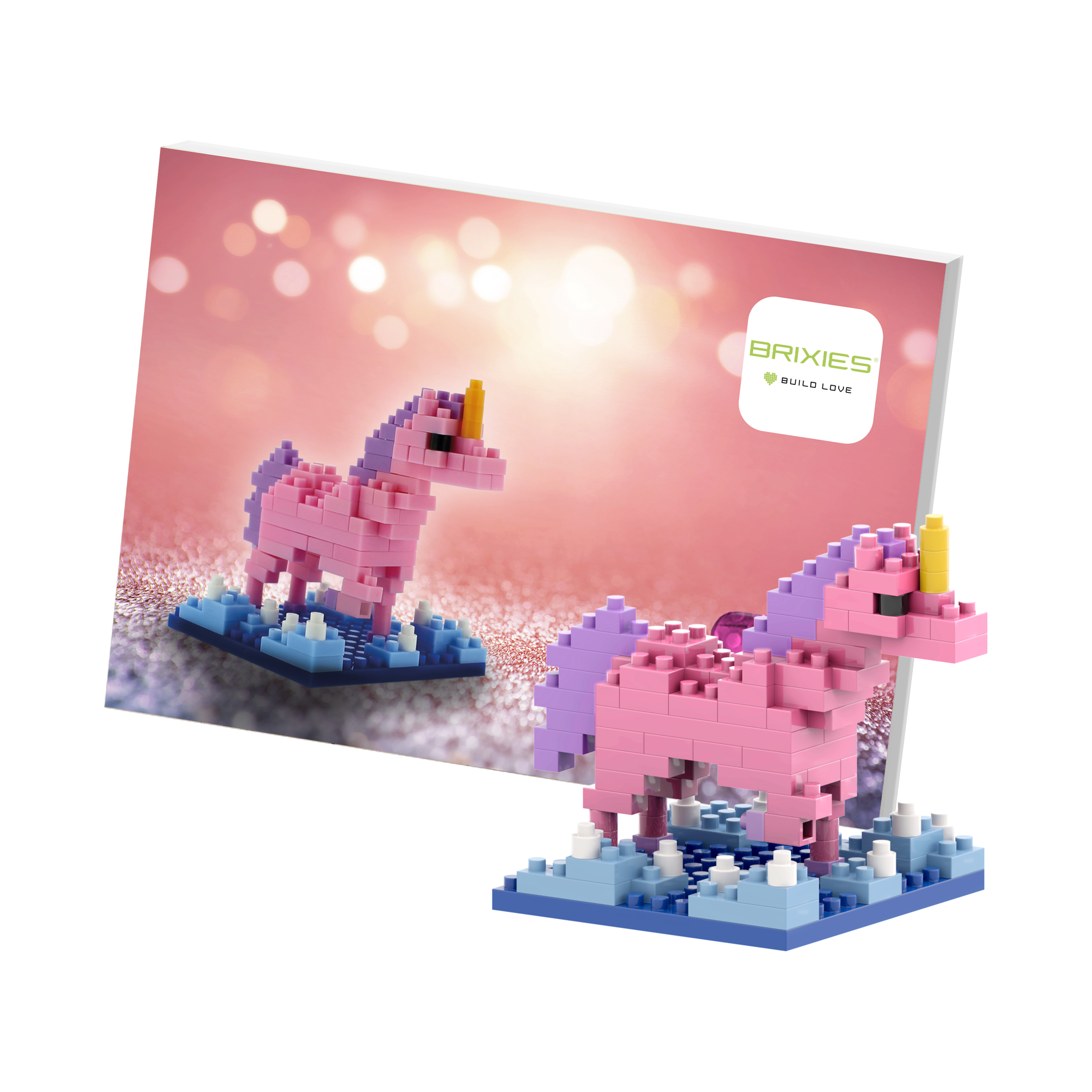 BRIXIES Postkarte Einhorn