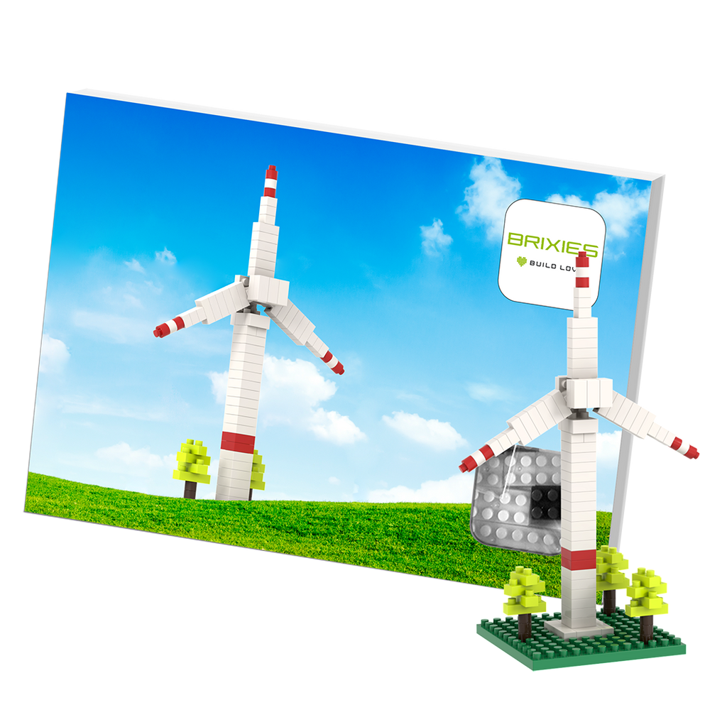 BRIXIES Postkarte Windrad