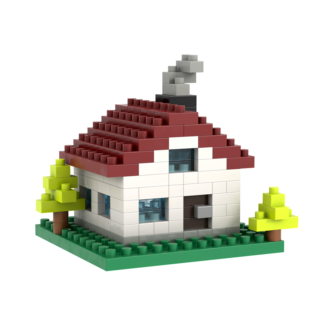 BRIXIES Postkarte Haus