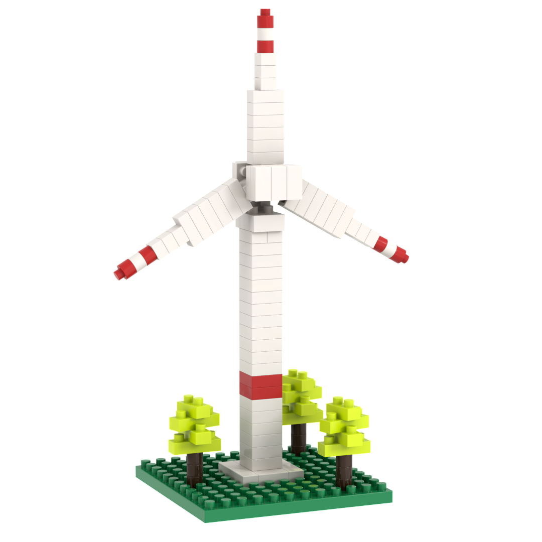 BRIXIES Postkarte Windrad