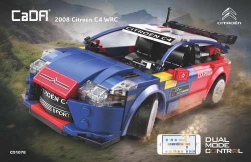 CaDA Citroën C4 WRC Rally Auto 2008 1/20 (329 Teile) (neue Version)
