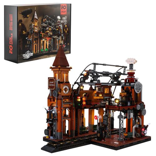 FUNWHOLE Steampunk Bahnhof V2.0 (1917Teile)
