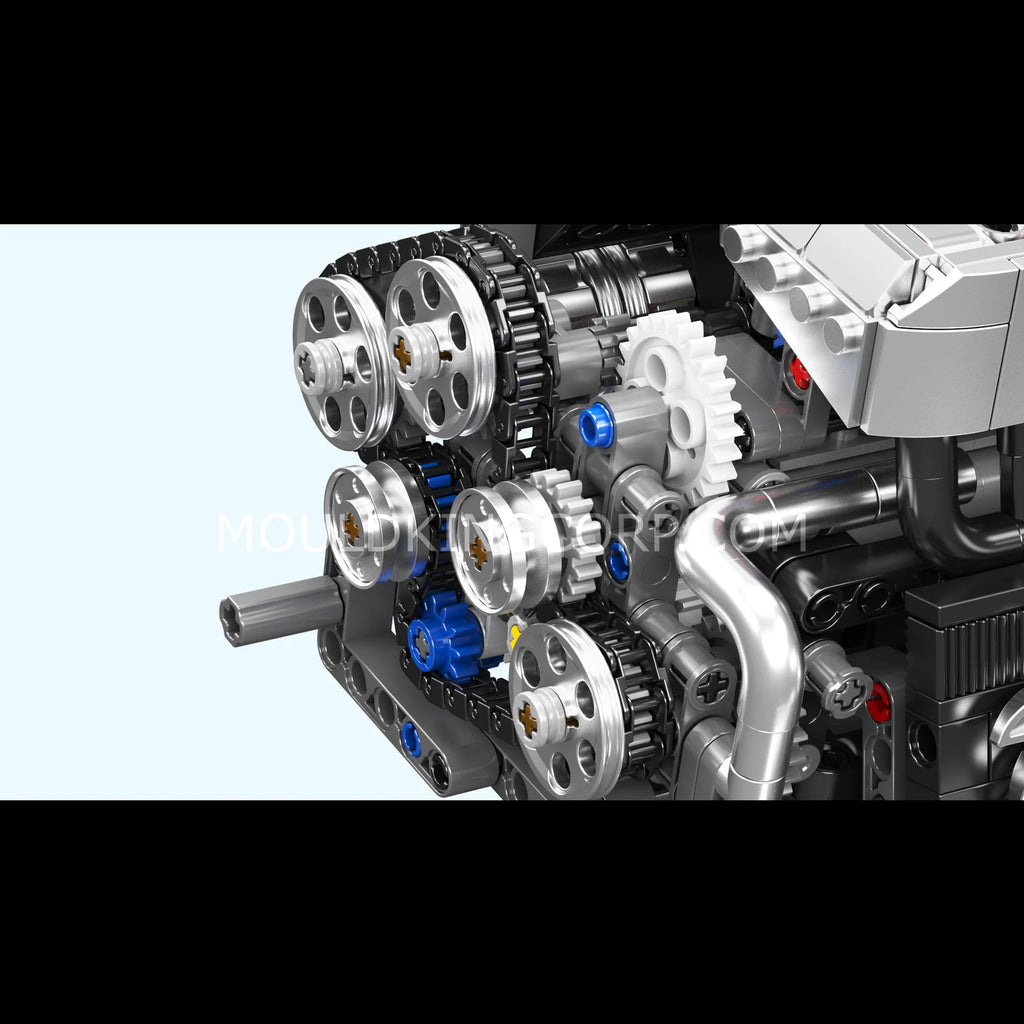 Mould King 10088 Motorisierter V8-Motor-Bausatz | 535 Teile