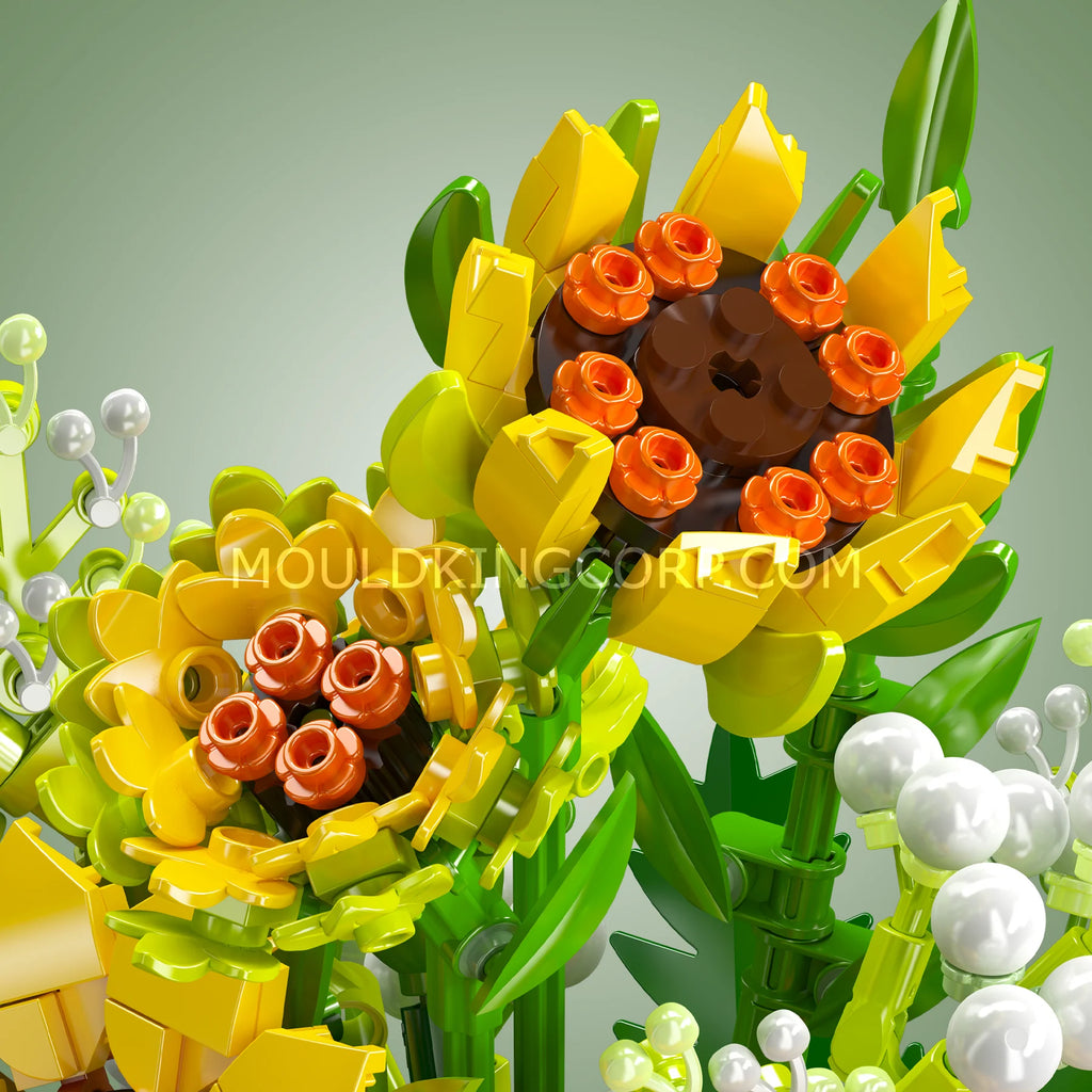 Mould King 24110 Sonnenblumen-Topfbausatz | 1047 Teile