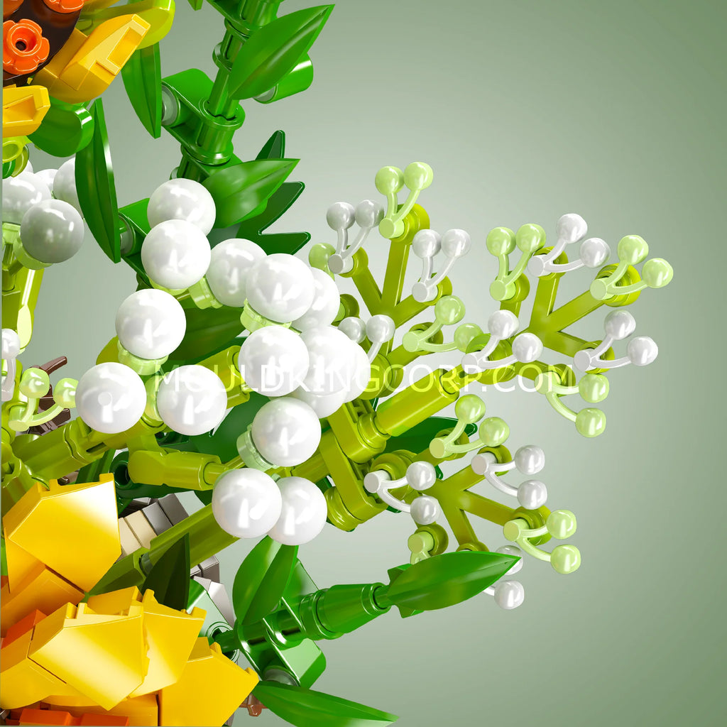 Mould King 24110 Sonnenblumen-Topfbausatz | 1047 Teile