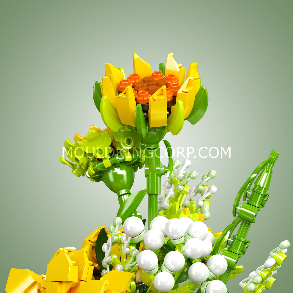 Mould King 24110 Sonnenblumen-Topfbausatz | 1047 Teile