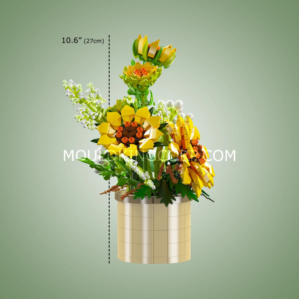 Mould King 24110 Sonnenblumen-Topfbausatz | 1047 Teile