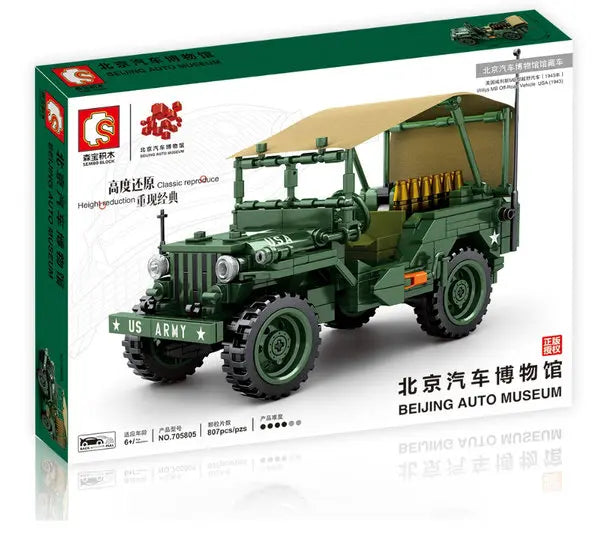 Bejing Auto Museum grüner US Army Offroader Willies