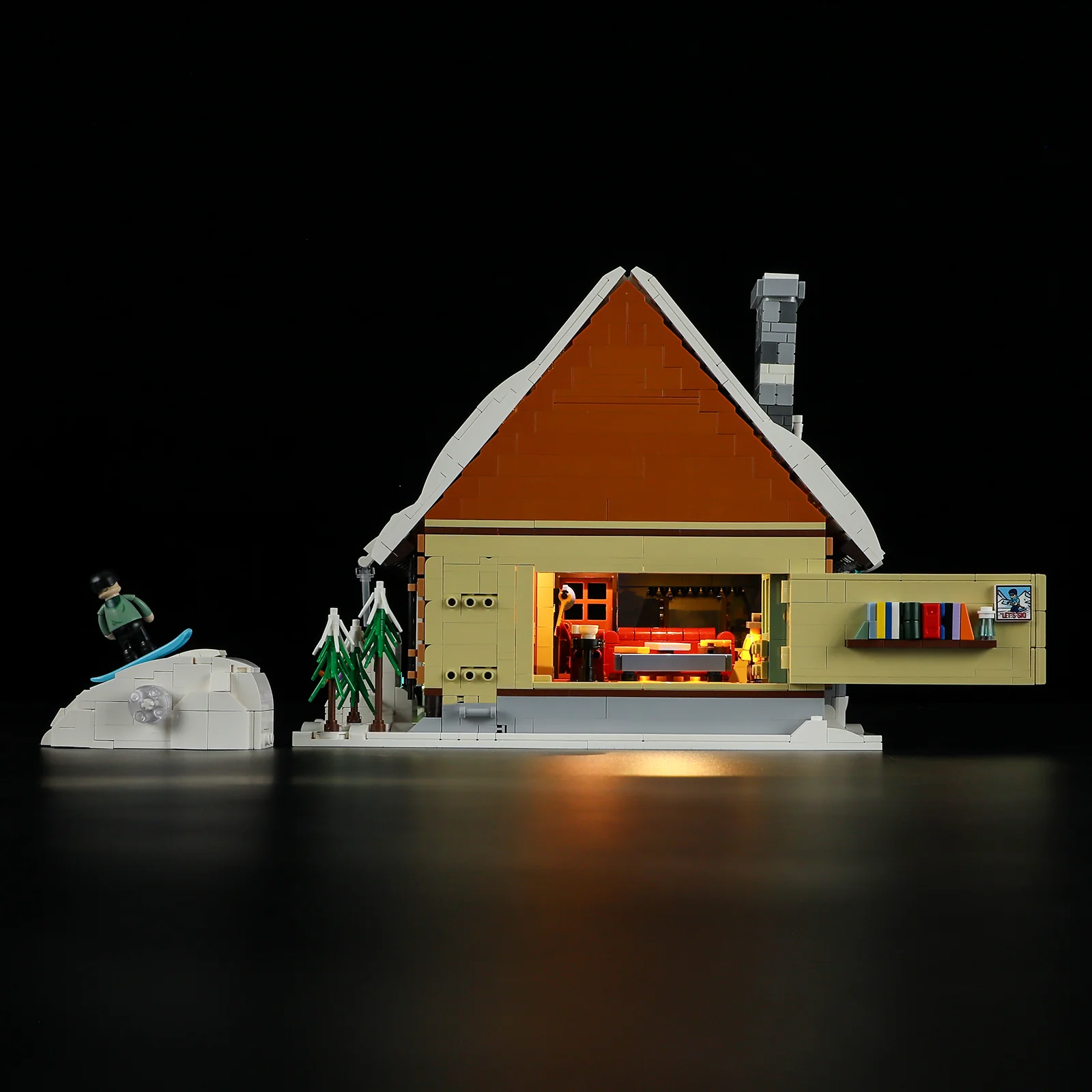 Lumibricks F9041 Ski Lodge mit LED | 2187 Teile Skihütte – Bild 3