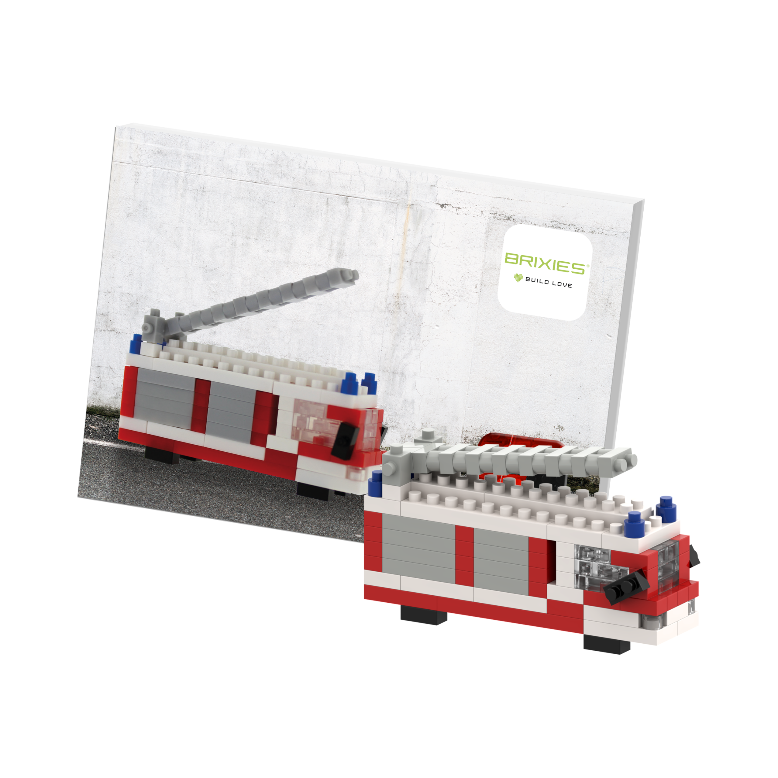 BRIXIES Postkarte Feuerwehr