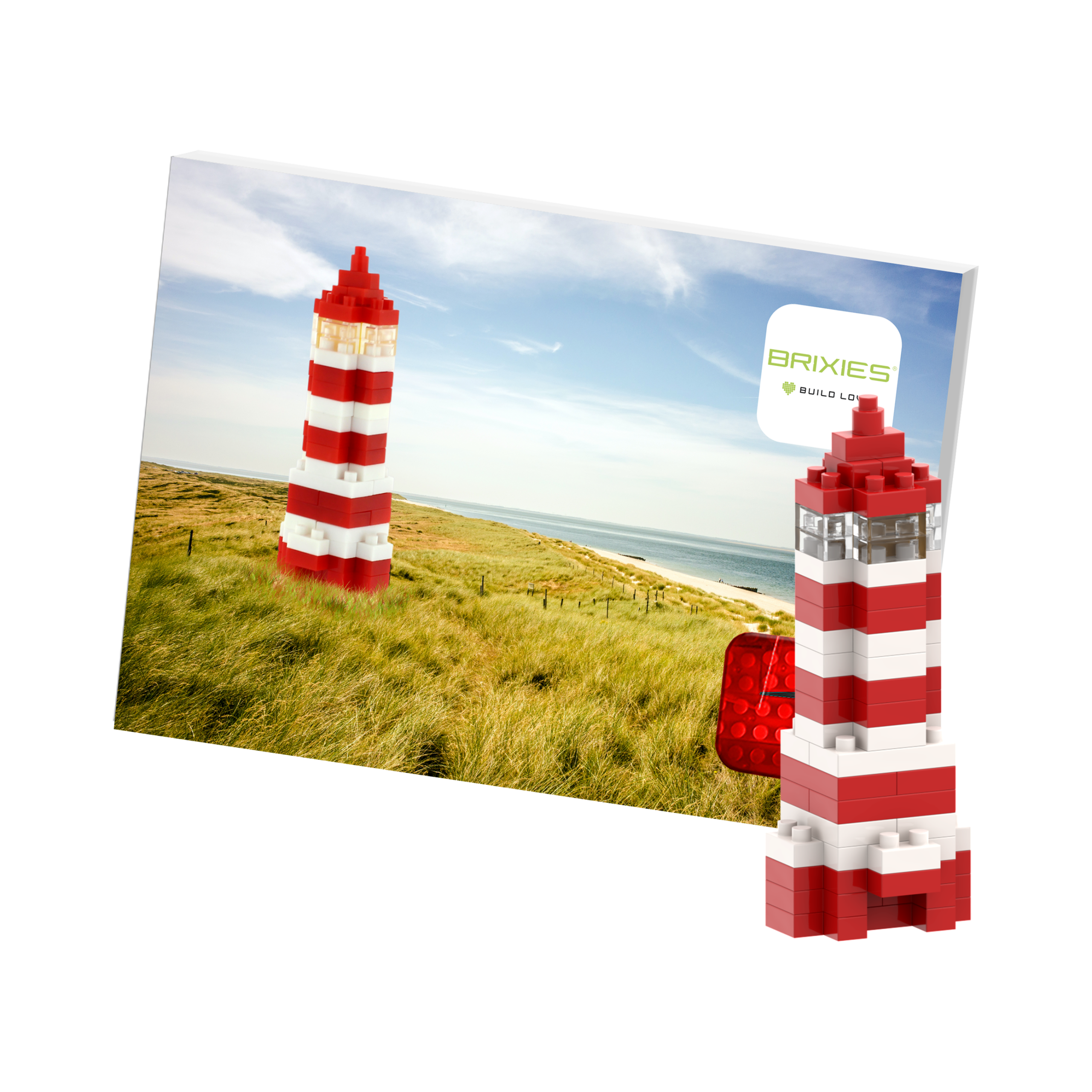 BRIXIES Postkarte Leuchtturm