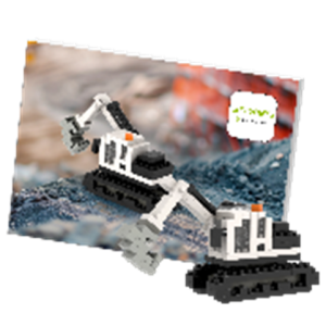 BRIXIES Postkarte Bagger