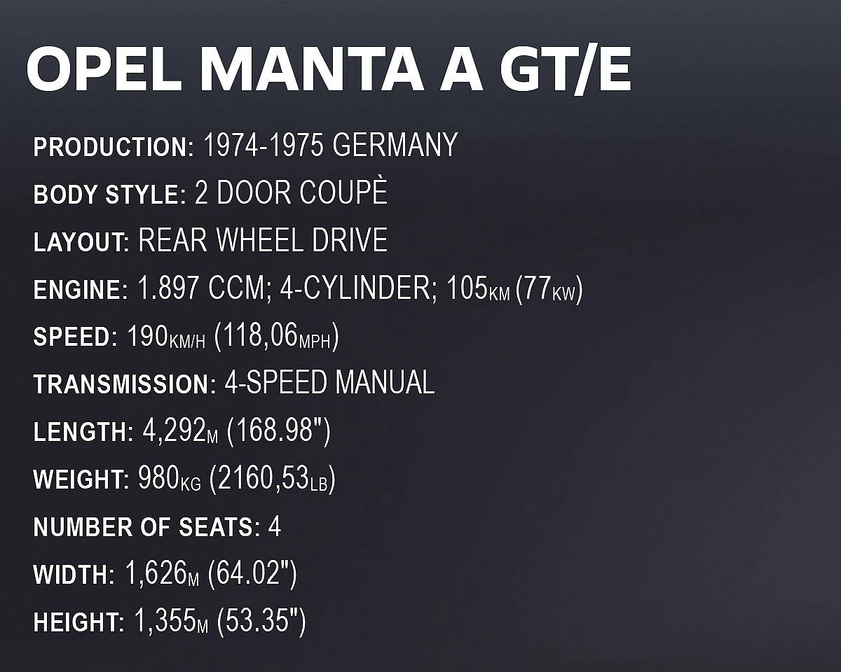 COBI Opel Manta A GT/E 1974 – Bild 10