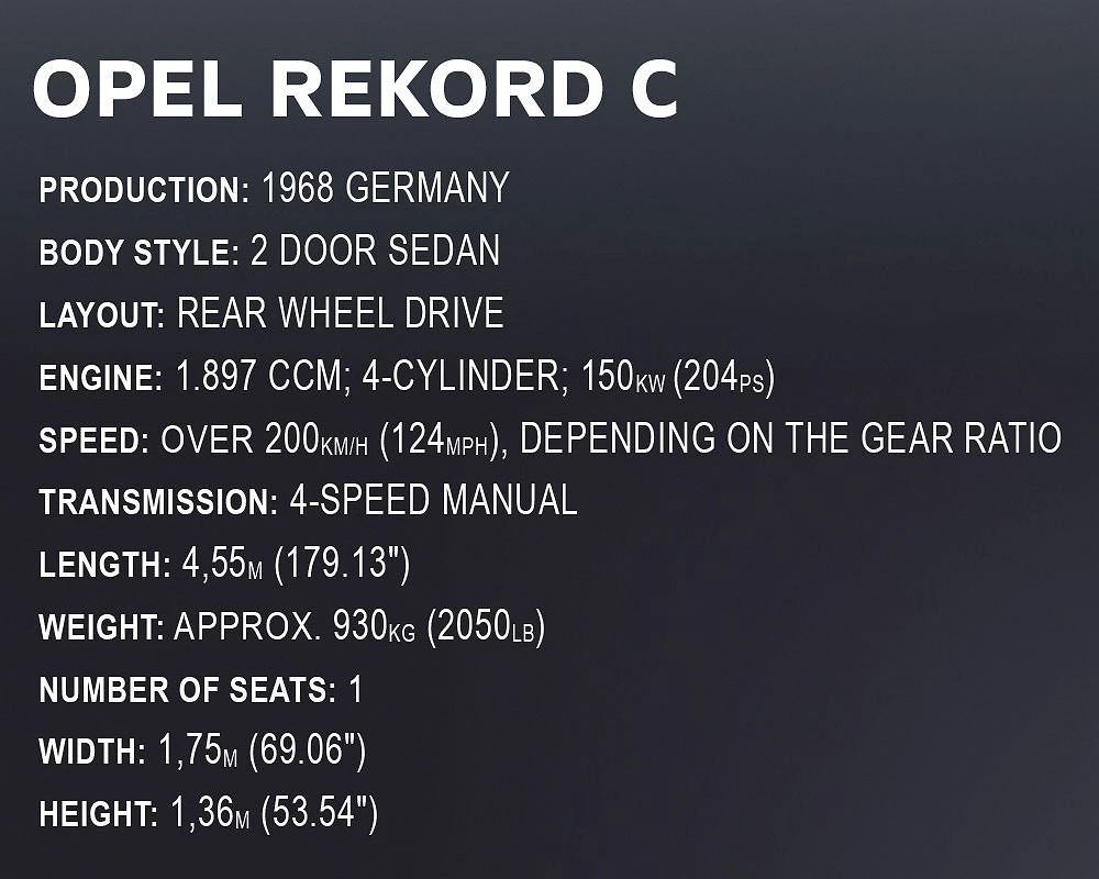 COBI Opel Rekord C Schwarze Witwe – Bild 8