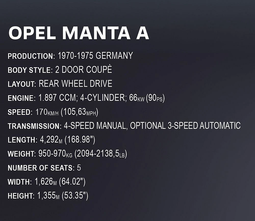 COBI Opel Manta A 1970 – Bild 13