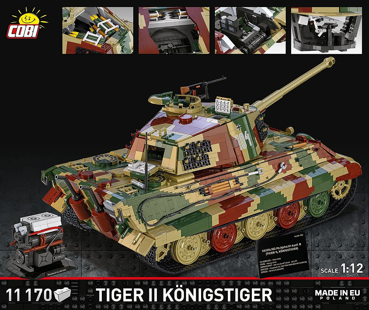 COBI Tiger II Königstiger 1:12 – Bild 15