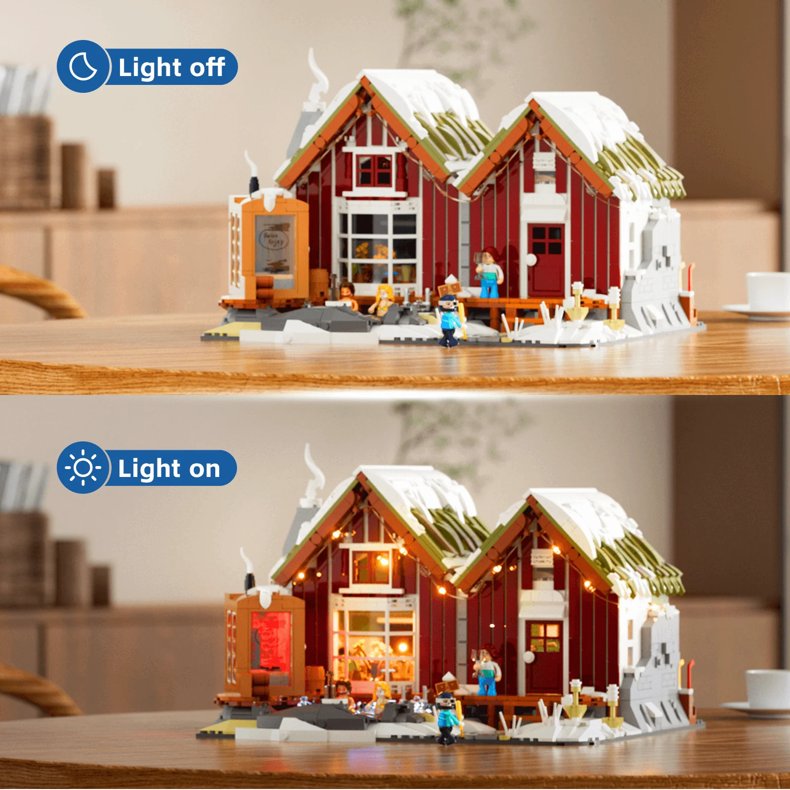 Lumibricks 10011 Spa Cabin mit LED | Nordisches Bauset – Bild 11