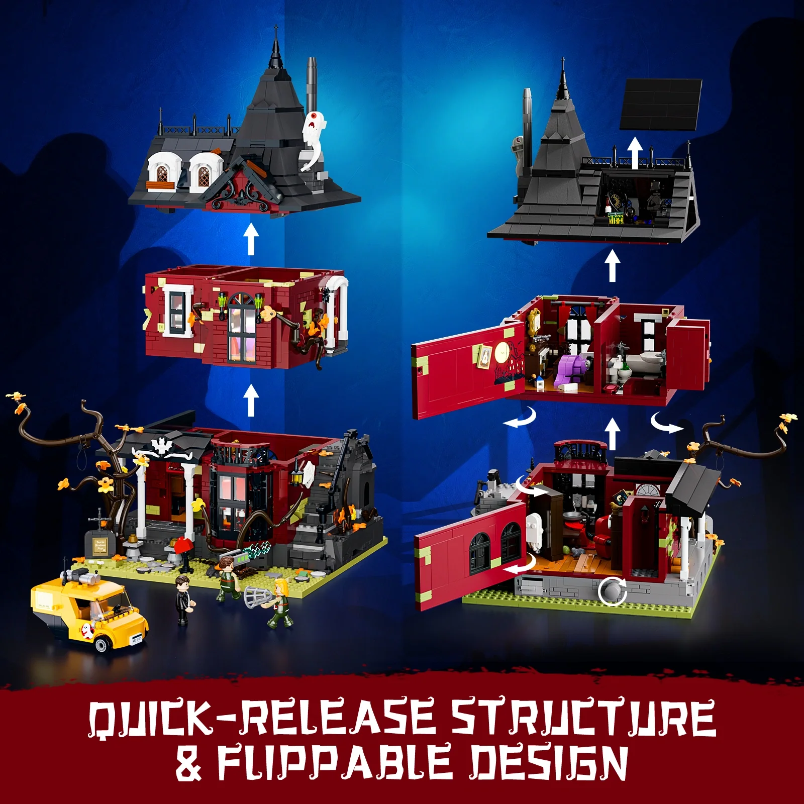 Lumibricks 20005 Midnight Haunted Mansion mit LED | 2617 Teile – Bild 15