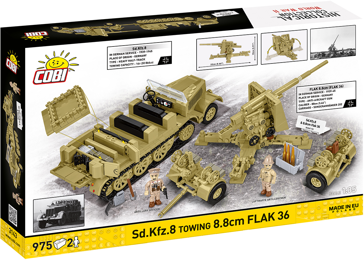 COBI Sd.Kfz. 8 & 8,8-cm-Flak 36 (DAK) – Bild 2