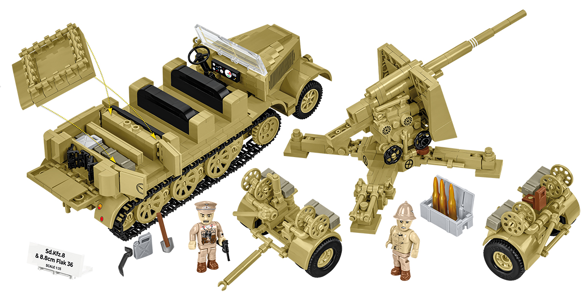 COBI Sd.Kfz. 8 & 8,8-cm-Flak 36 (DAK) – Bild 5