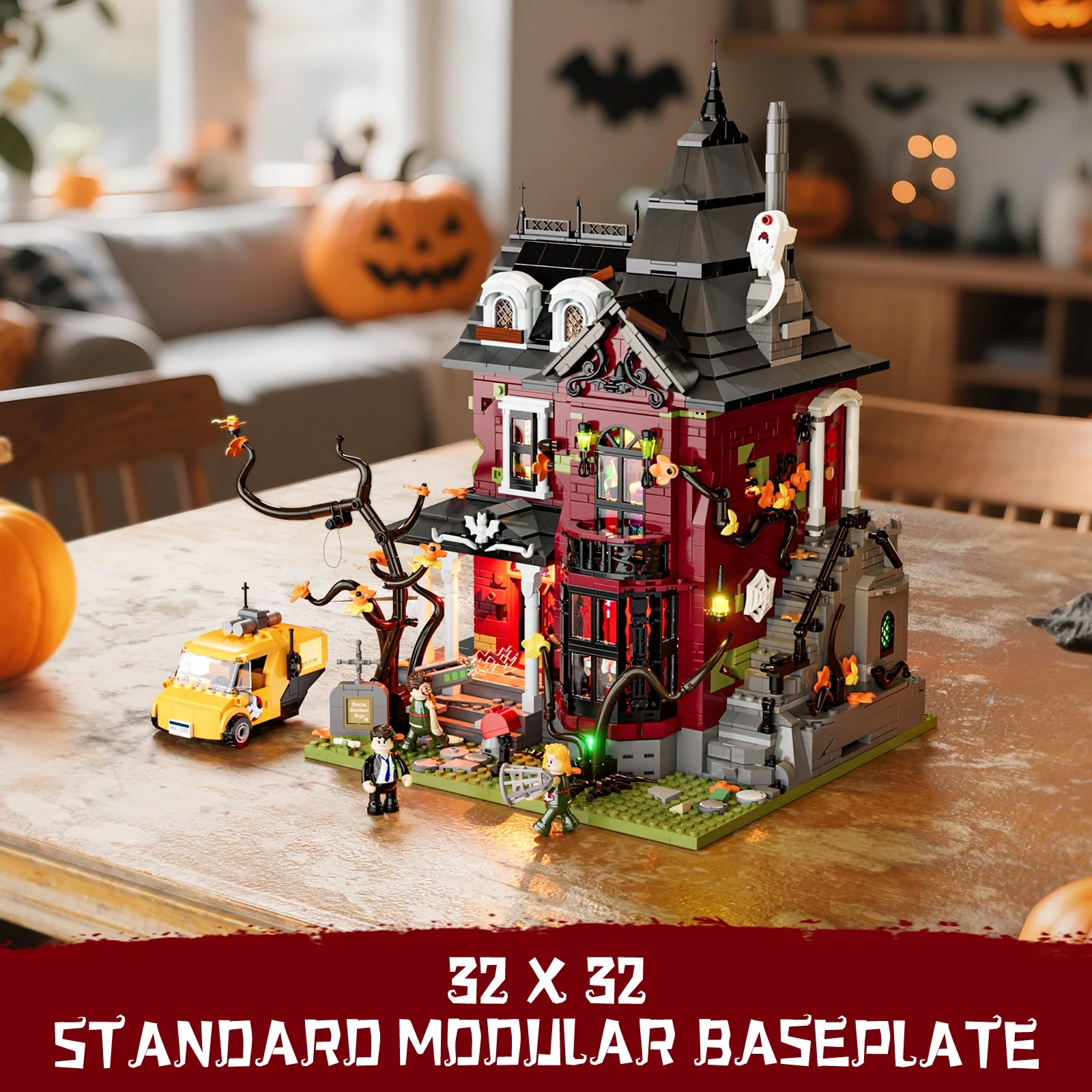 Lumibricks 20005 Midnight Haunted Mansion mit LED | 2617 Teile – Bild 16