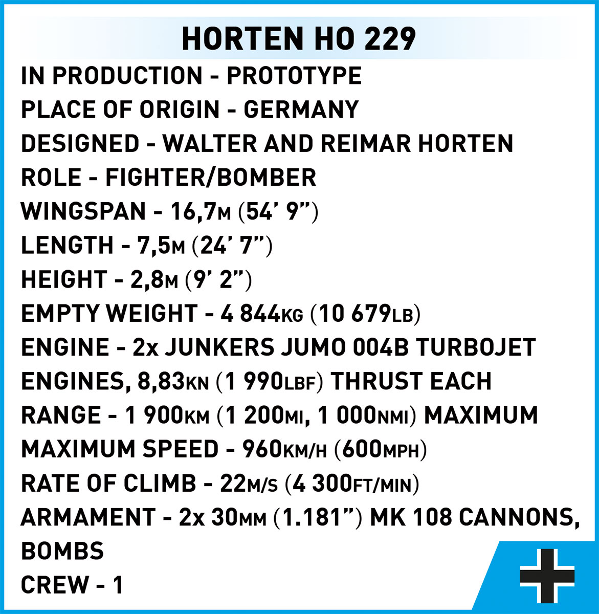 COBI Horten Ho 229 – Bild 13
