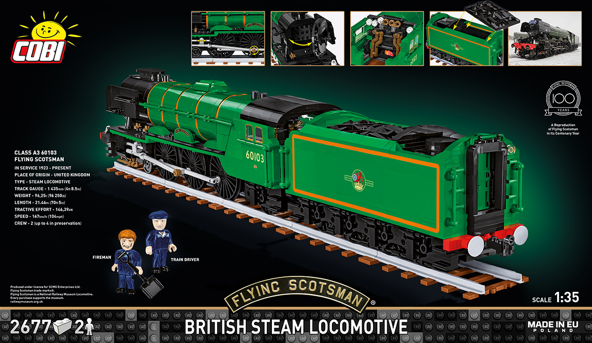 COBI Flying Scotsman - Britische Dampf Lokomotive – Bild 16