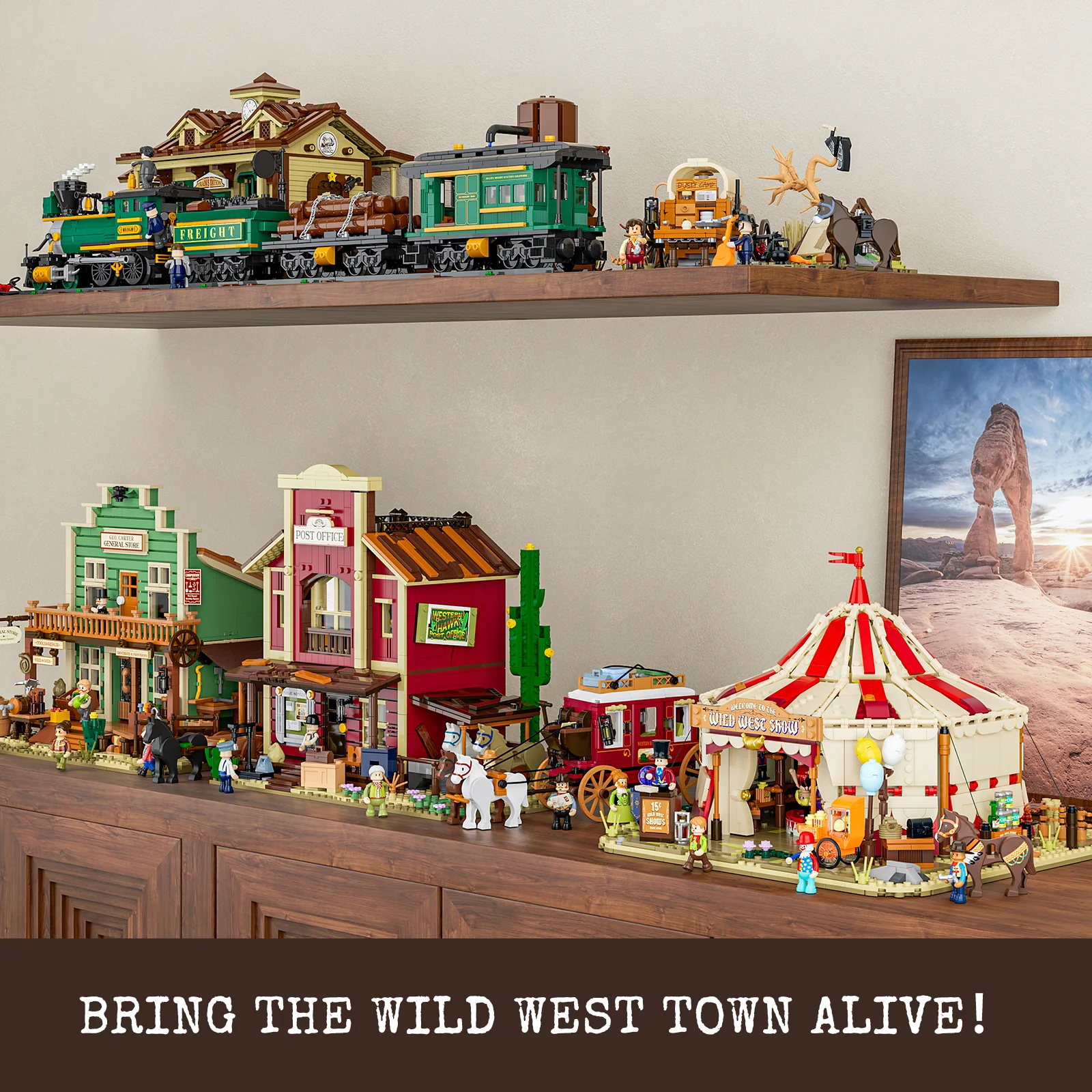 Lumibricks L9079 Western-Wanderzirkus mit LED | 1962 Teile Western – Bild 14