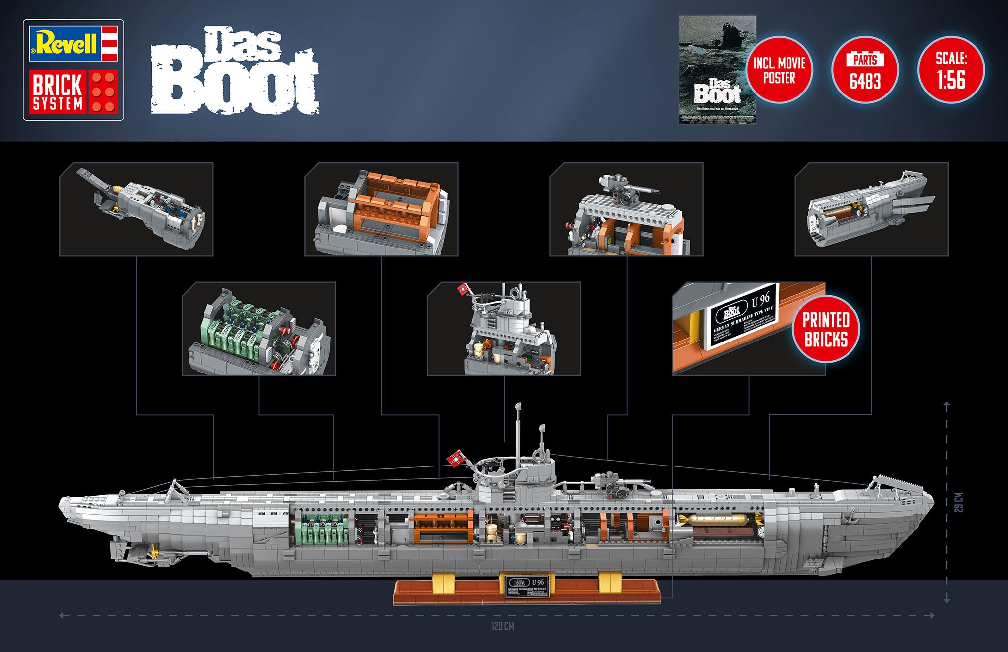 U-Boot "Das Boot" - Brick System Revell Klemmbaustein Set