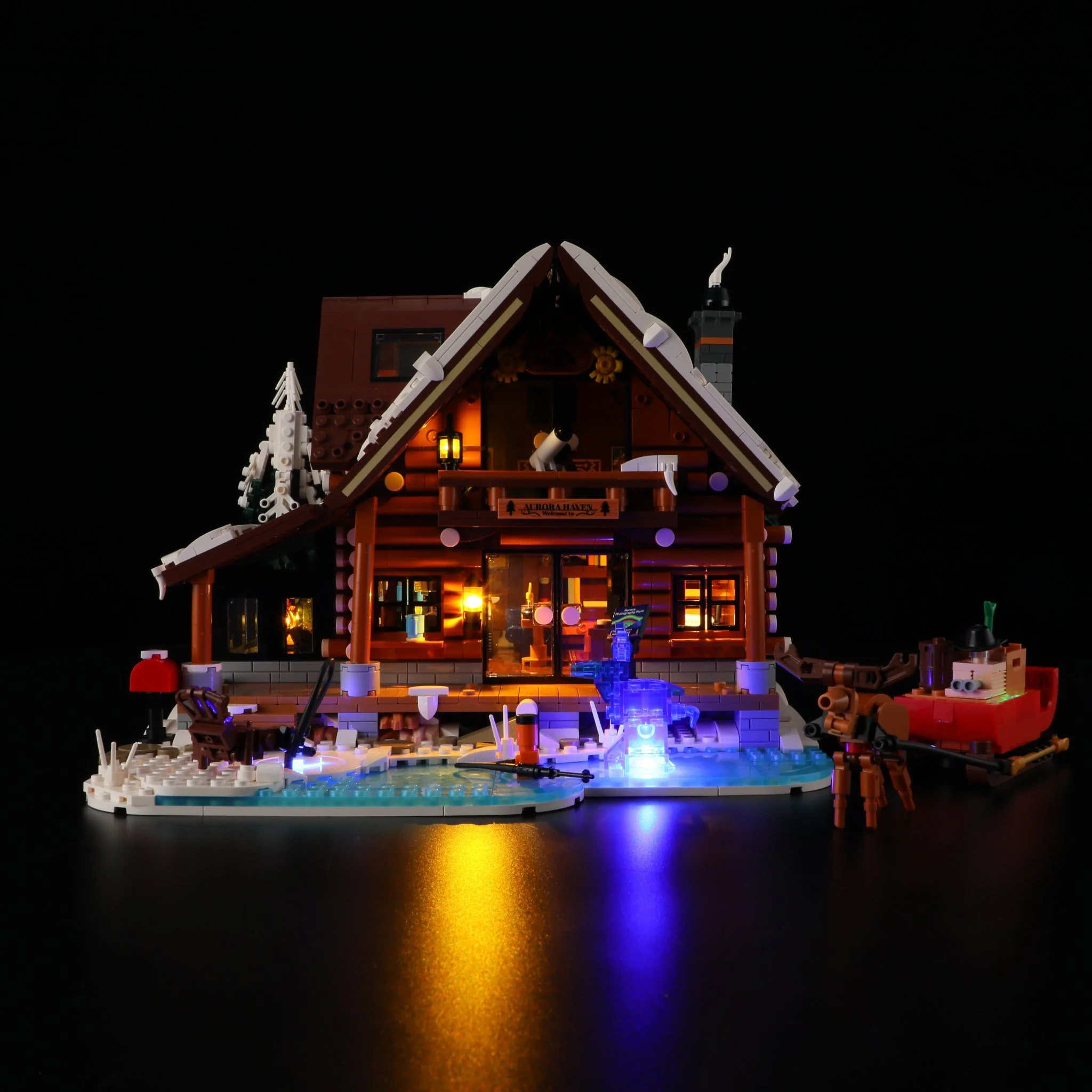 Lumibricks 10012 Aurora Cabin mit LED | Polarlicht Blockhütte – Bild 3