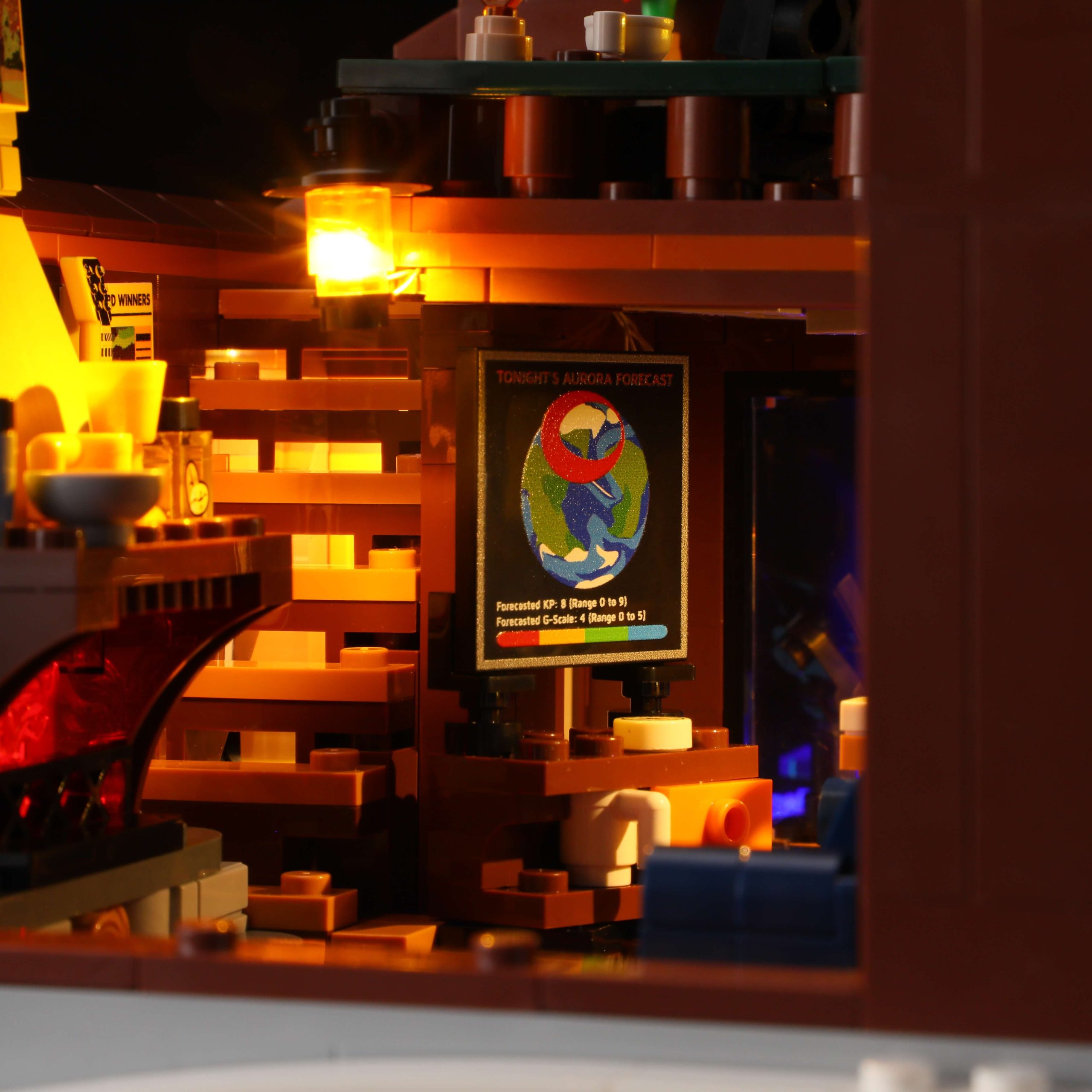 Lumibricks 10012 Aurora Cabin mit LED | Polarlicht Blockhütte – Bild 8