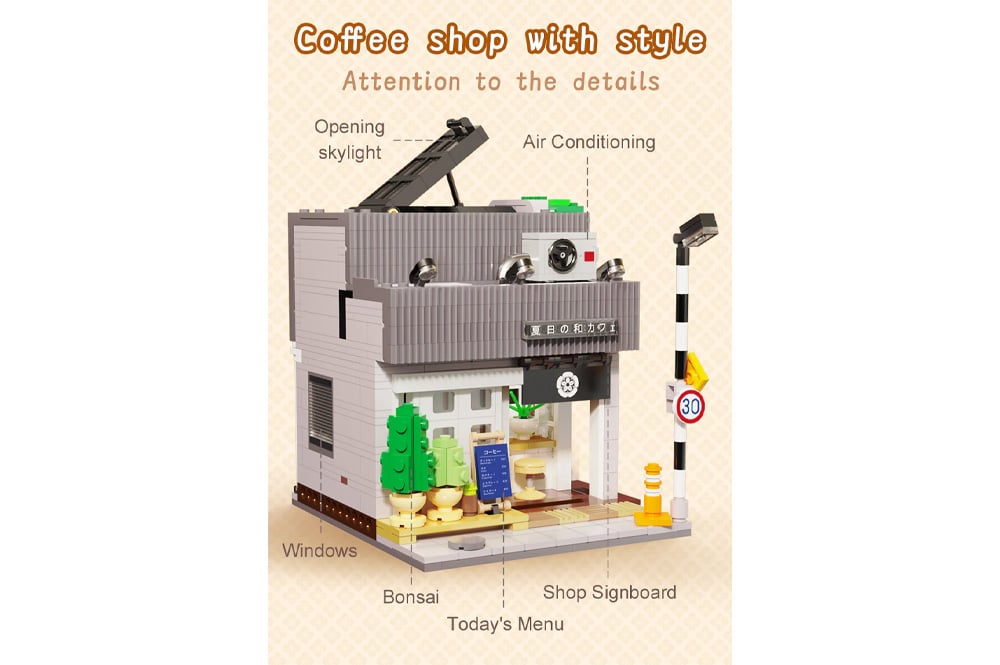 CaDA C66007W Japanisches Sommer-Café Modular | 1116 Teile – Bild 8