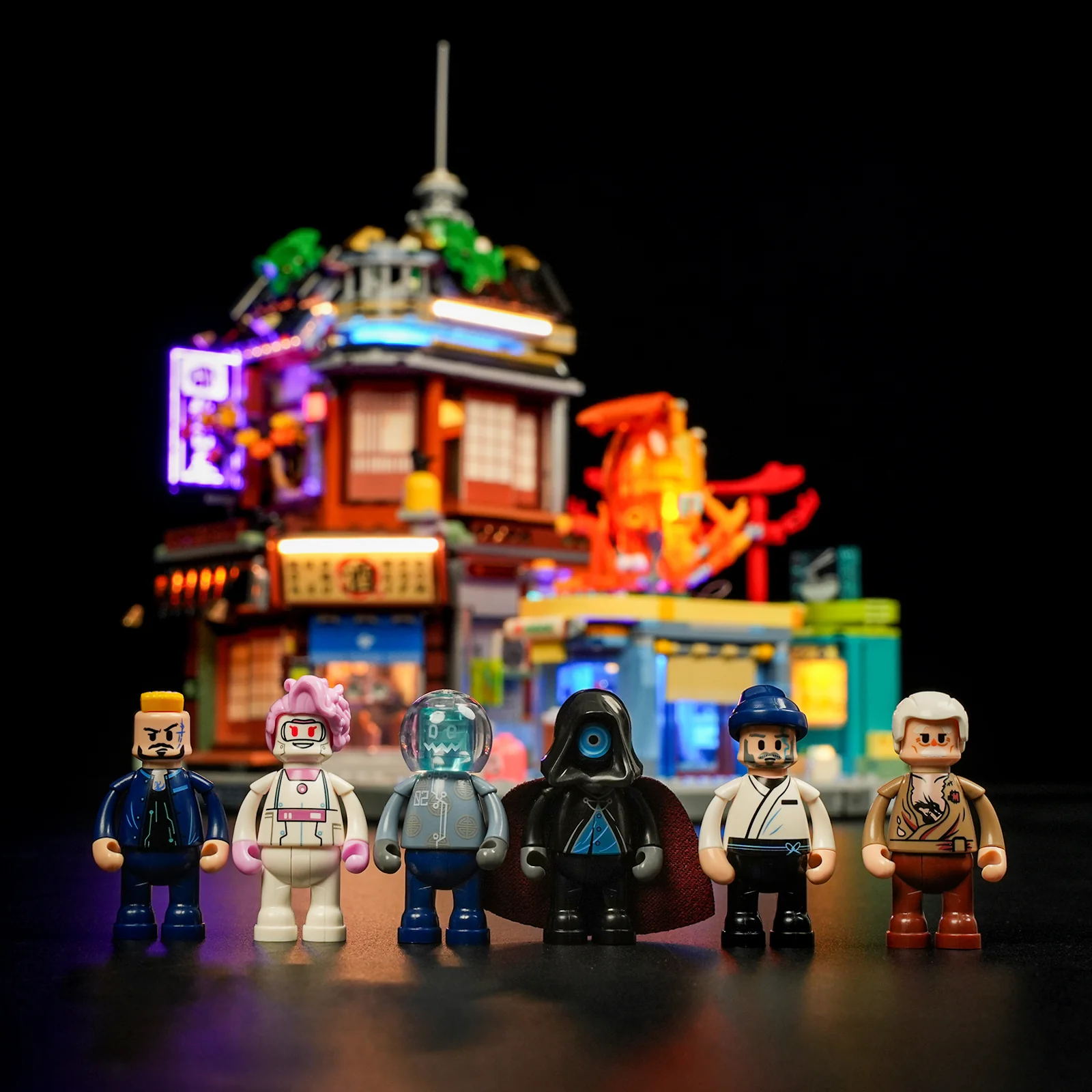 Lumibricks 17004 Cyberpunk Izakaya mit LED | Neon Gasse – Bild 5
