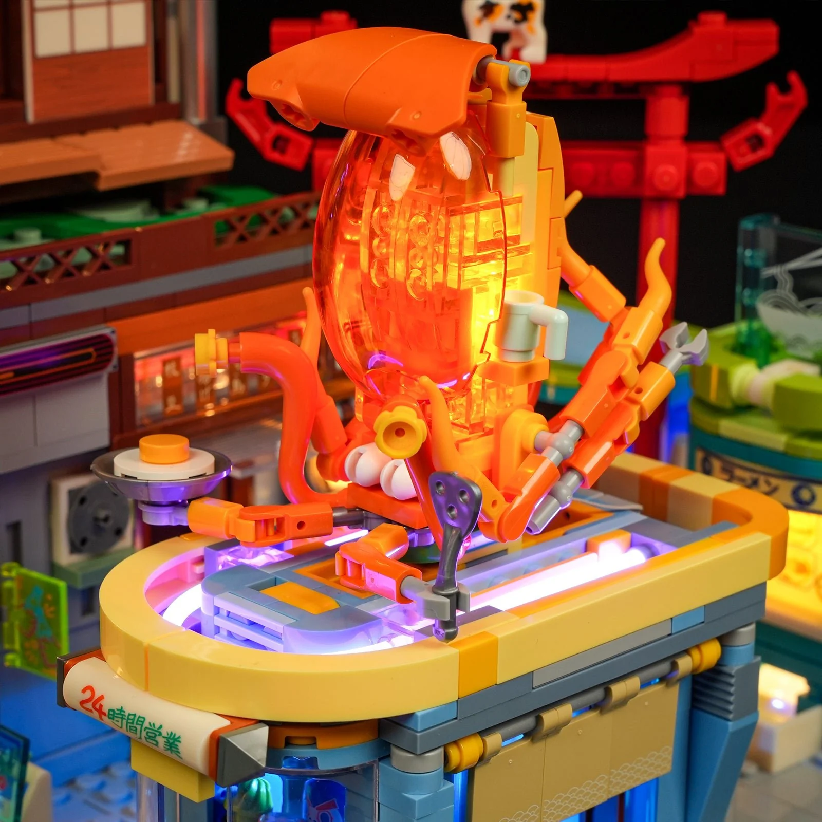 Lumibricks 17004 Cyberpunk Izakaya mit LED | Neon Gasse – Bild 10