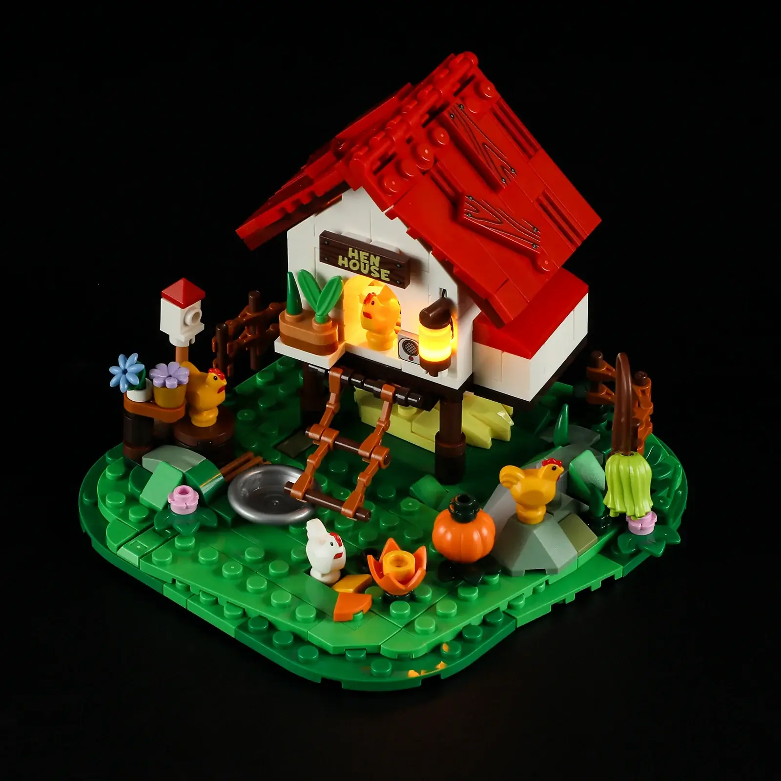 Lumibricks F9034 The Hen House Hühnerstall mit LED | 323 Teile – Bild 3