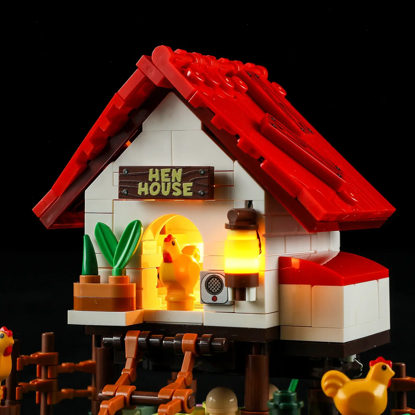 Lumibricks F9034 The Hen House Hühnerstall mit LED | 323 Teile – Bild 5