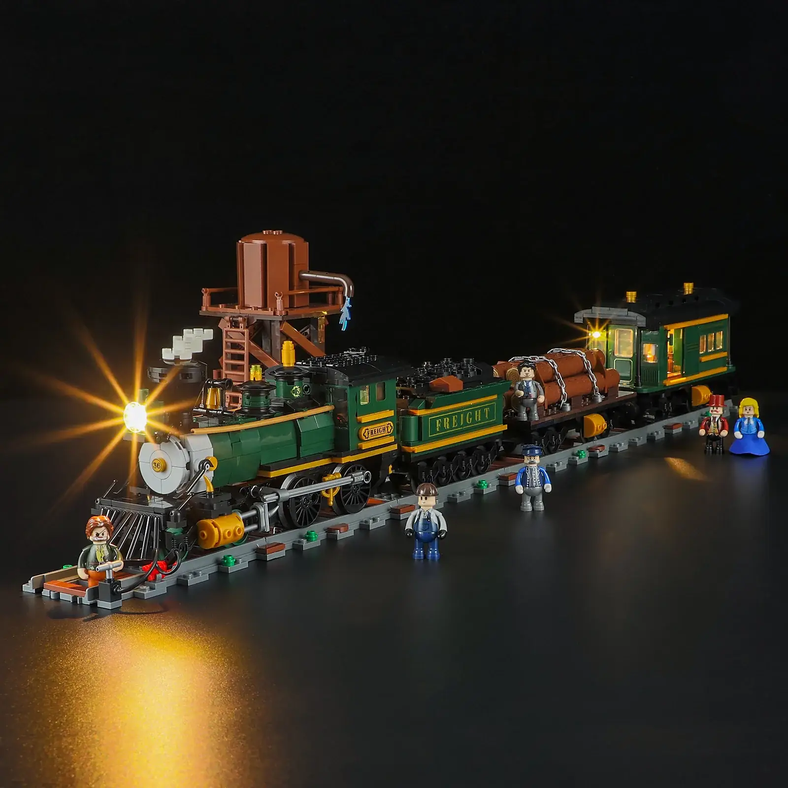 Lumibricks 14003 Western Güterzug | 1524 Teile LED Eisenbahn – Bild 2
