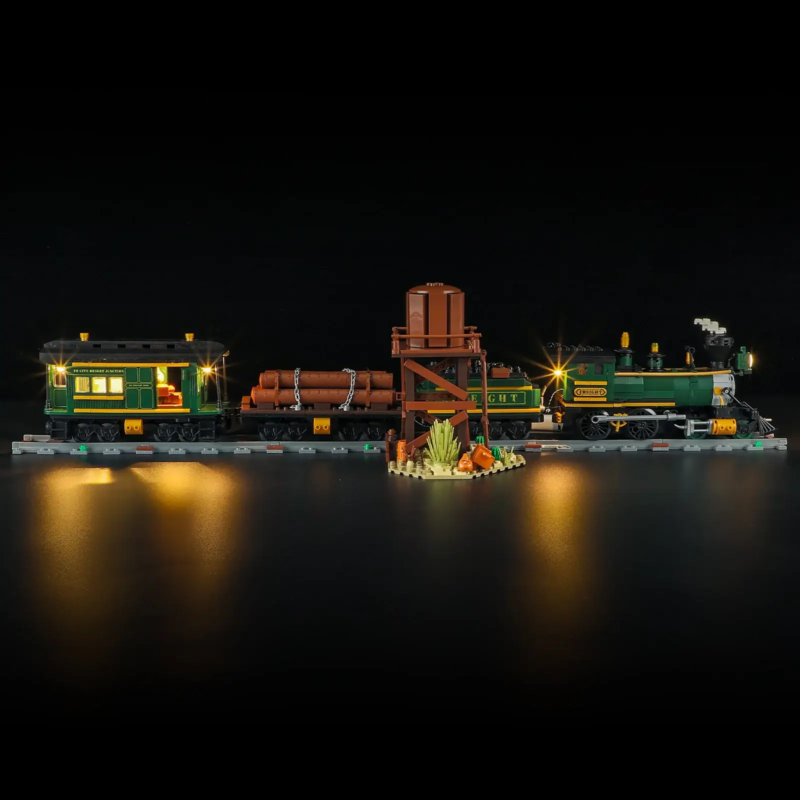 Lumibricks 14003 Western Güterzug | 1524 Teile LED Eisenbahn – Bild 3