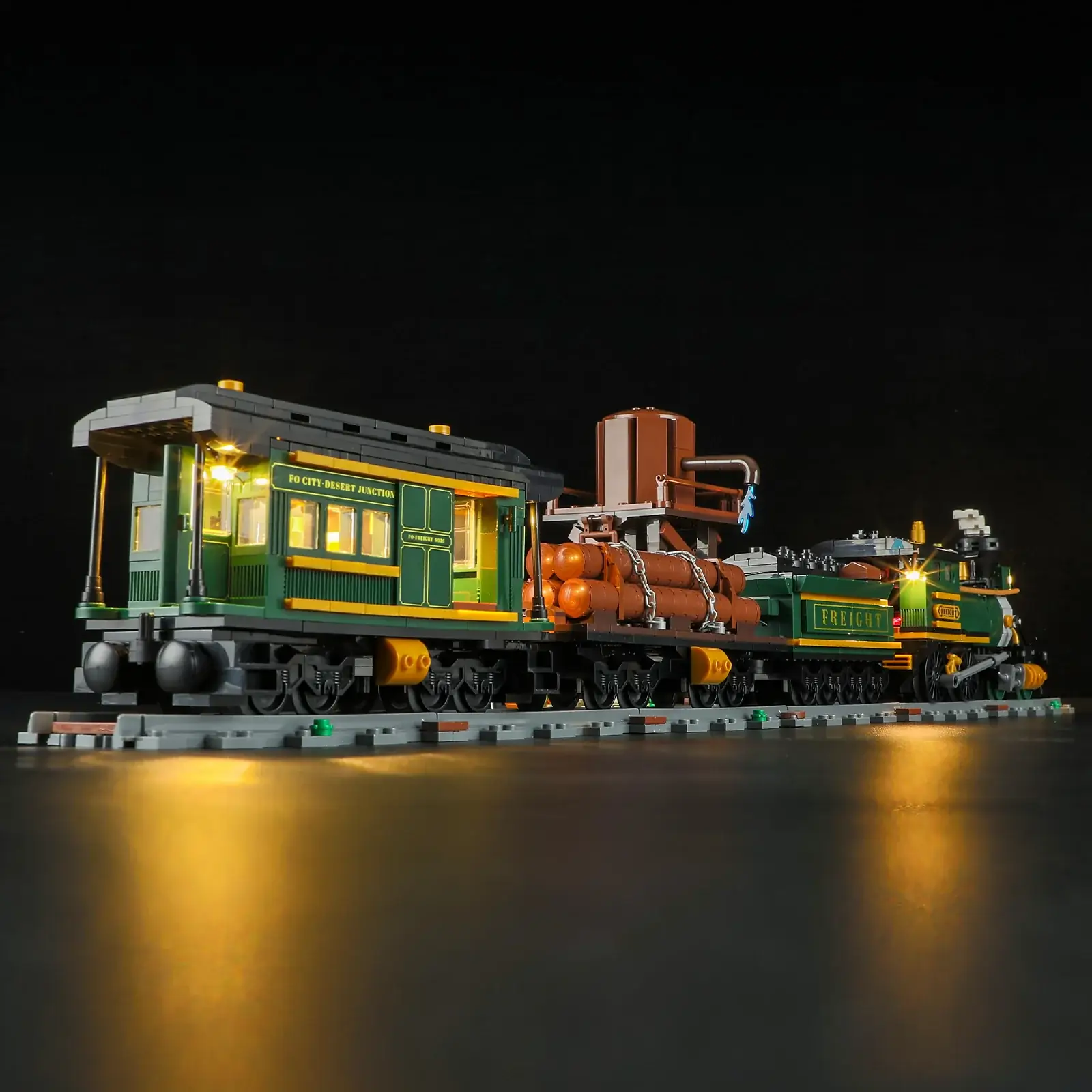 Lumibricks 14003 Western Güterzug | 1524 Teile LED Eisenbahn – Bild 4