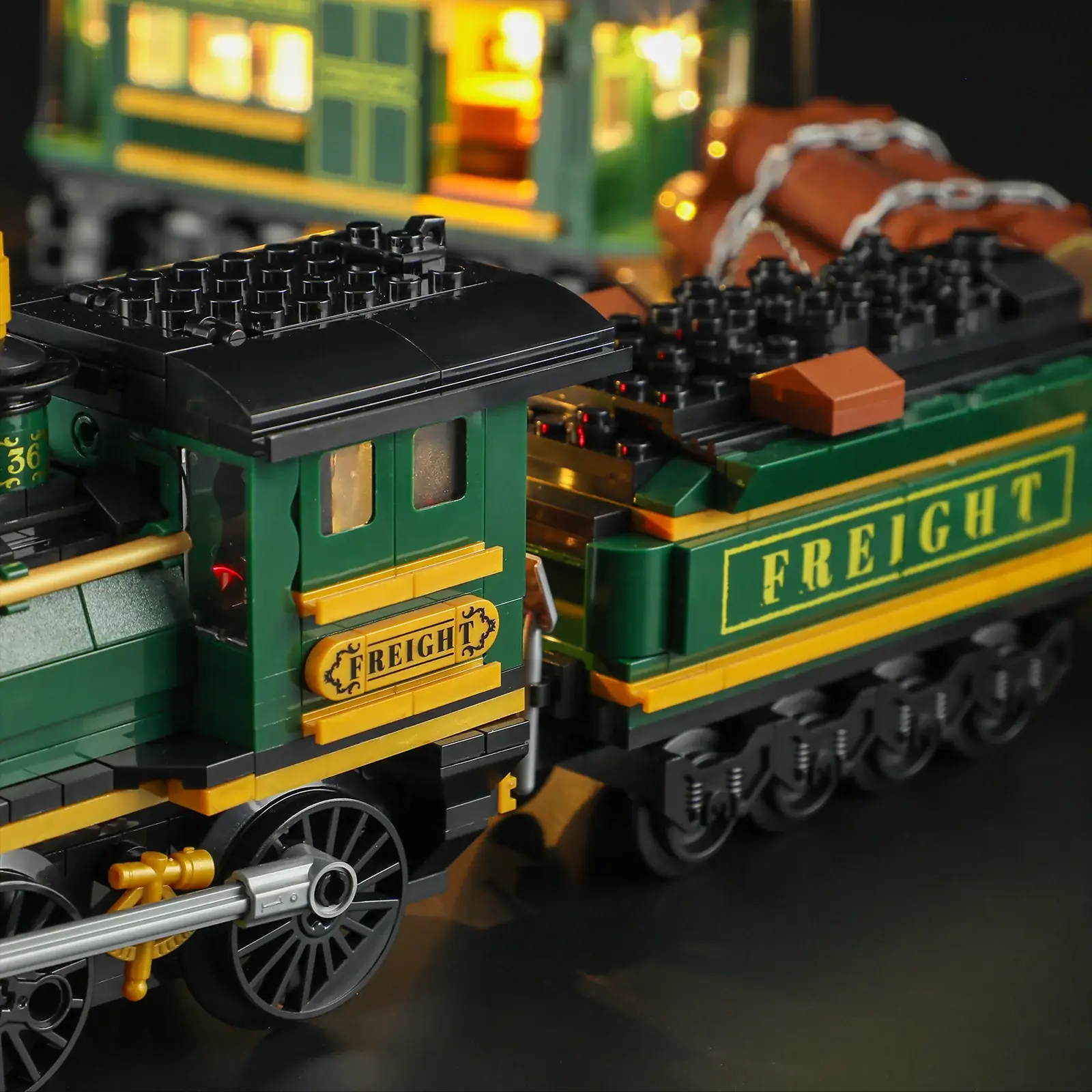 Lumibricks 14003 Western Güterzug | 1524 Teile LED Eisenbahn – Bild 6