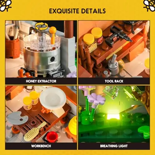 Lumibricks F9062 Bee Farm mit LED | 1274 Teile – Bild 9