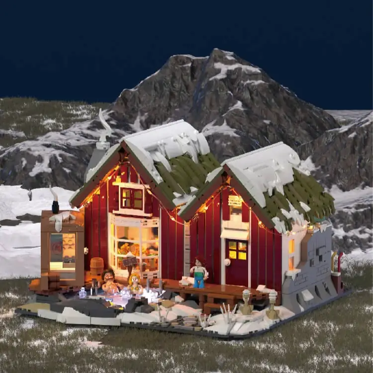 Lumibricks 10011 Spa Cabin mit LED | Nordisches Bauset – Bild 2