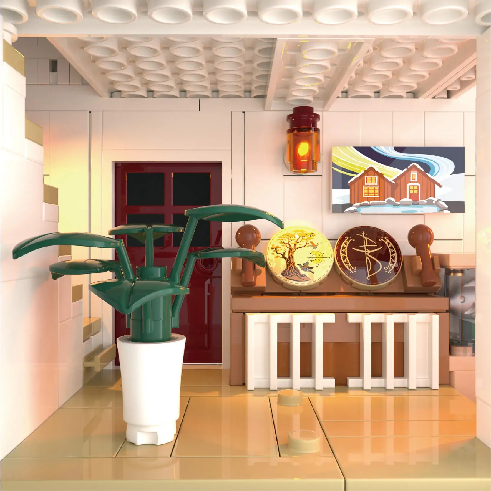 Lumibricks 10011 Spa Cabin mit LED | Nordisches Bauset – Bild 10
