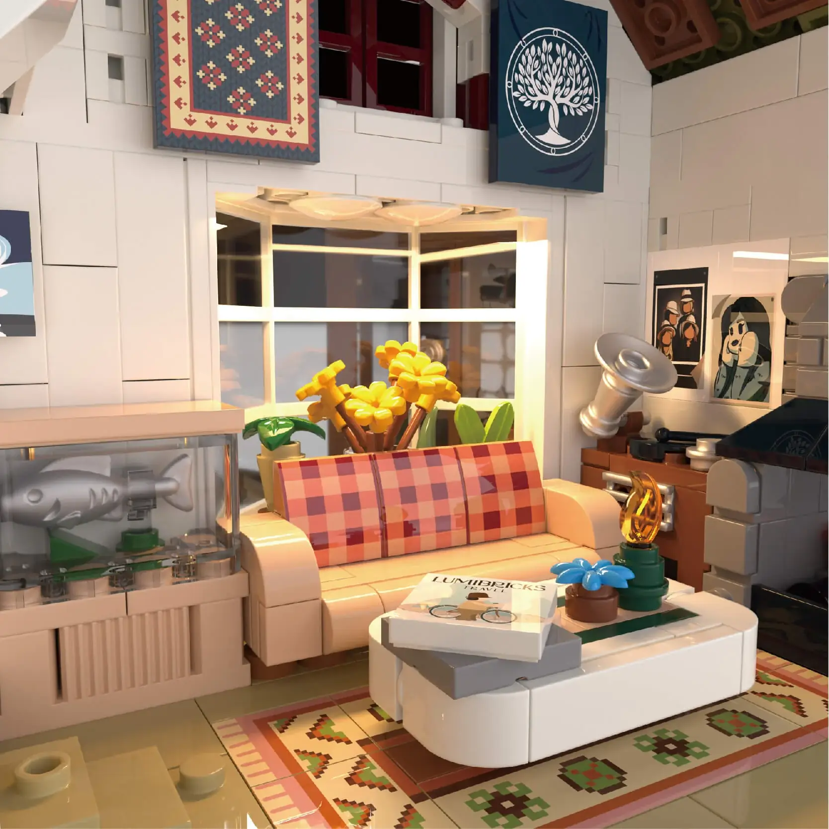 Lumibricks 10011 Spa Cabin mit LED | Nordisches Bauset – Bild 9
