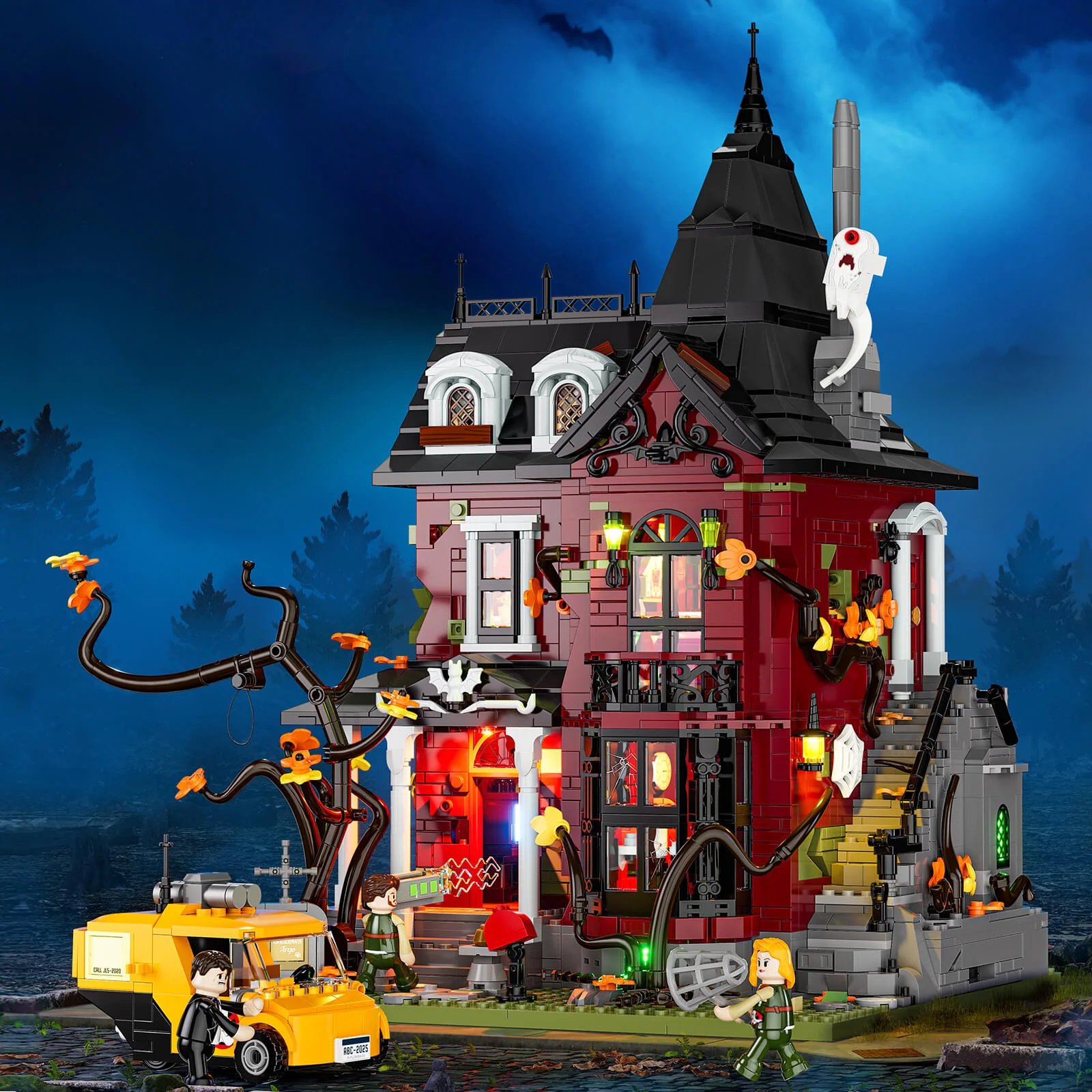 Lumibricks 20005 Midnight Haunted Mansion mit LED | 2617 Teile – Bild 2